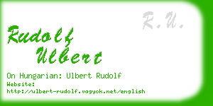 rudolf ulbert business card